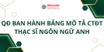 QUYẾT ĐỊNH BAN HÀNH BẢN MÔ TẢ CTĐT THS NNA 2022