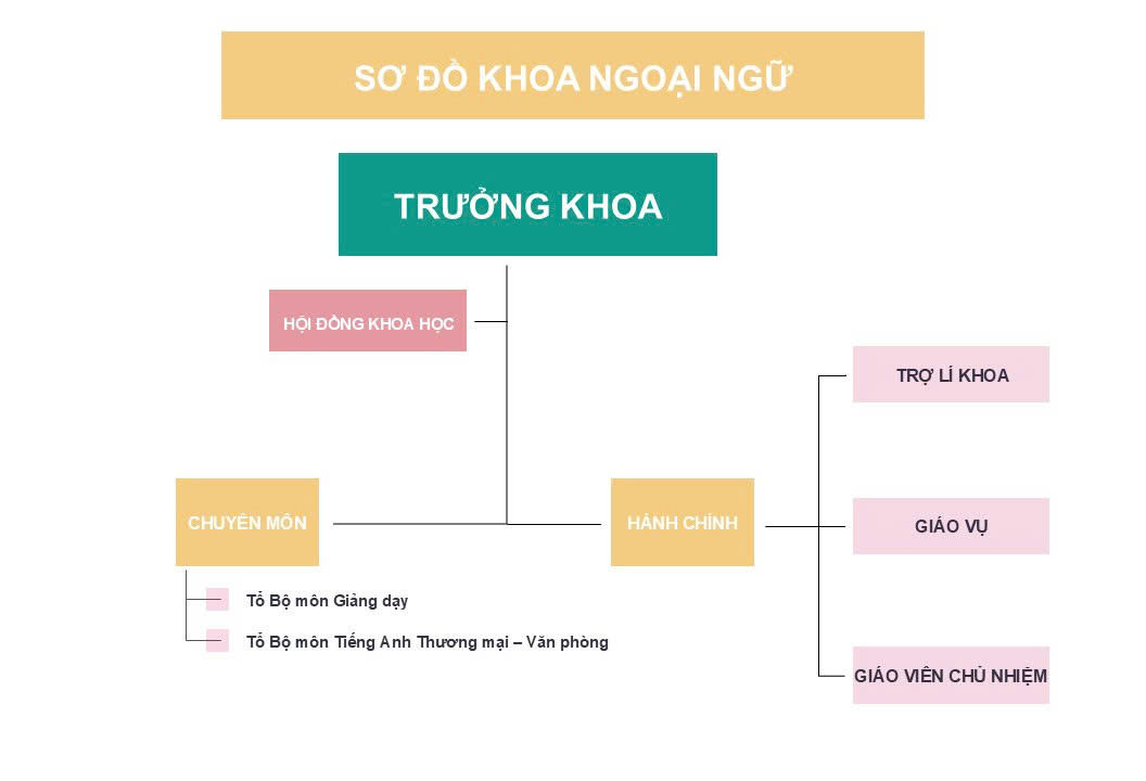 SƠ ĐỒ TỔ CHỨC KHOA NGOẠI NGỮ
