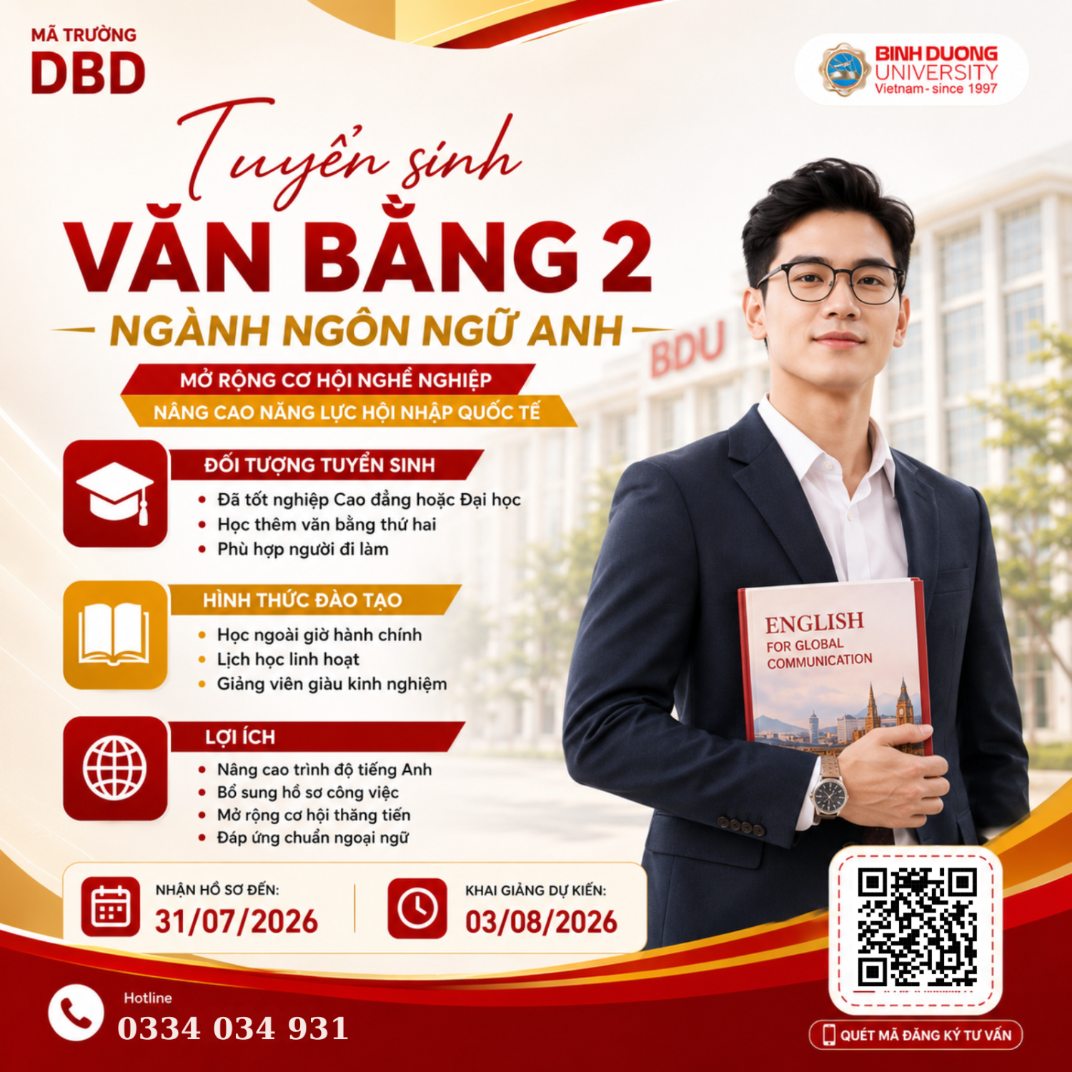 🎓 TUYỂN SINH VĂN BẰNG 2 NGÀNH NGÔN NGỮ ANH