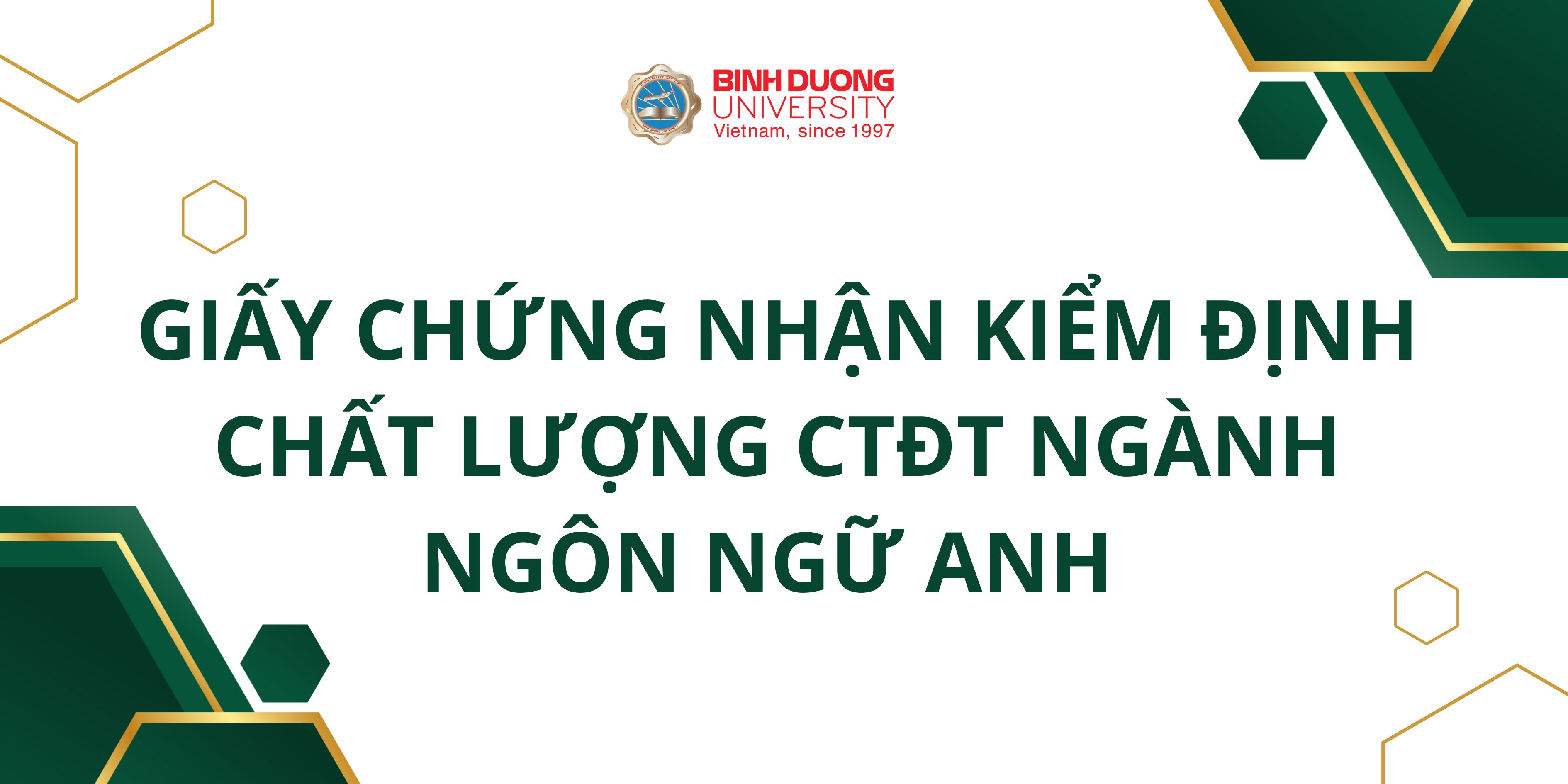 GIẤY CHỨNG NHẬN KIỂM ĐỊNH CHẤT LƯỢNG CTĐT NGÀNH NGÔN NGỮ ANH